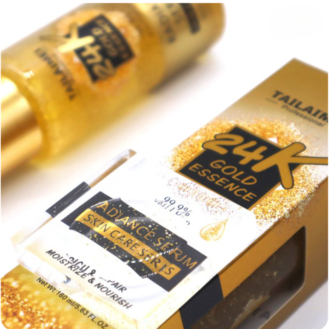 Ser Facial cu Particule din Aur 24K pentru Luminozitate