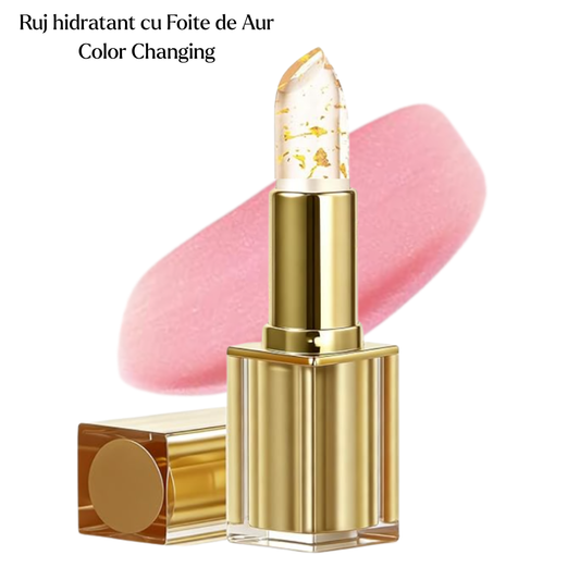 Ruj Magic Hidratant cu Foite de Aur Color Changing