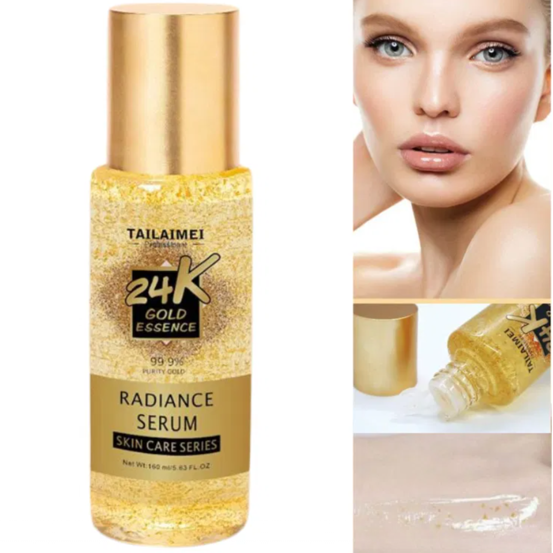 Ser Facial cu Particule din Aur 24K pentru Luminozitate
